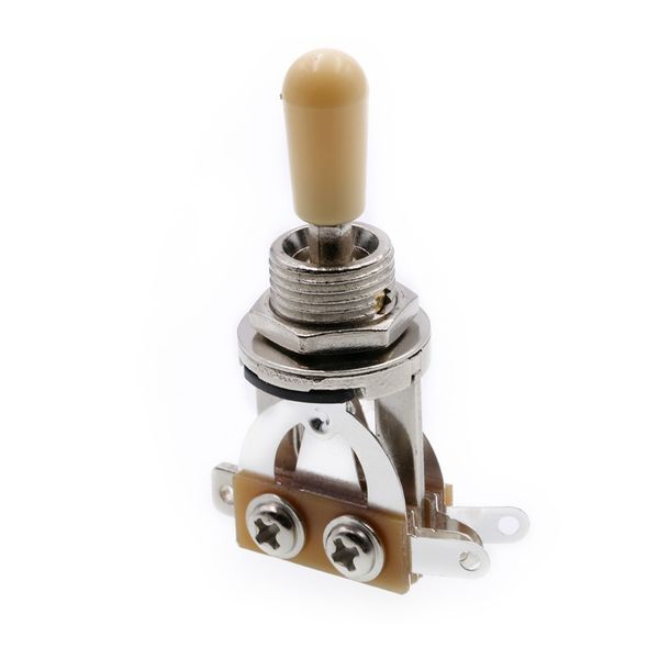 Guitar Pickup Gold 3 Way Toggle Switch with Tip Knob Silver