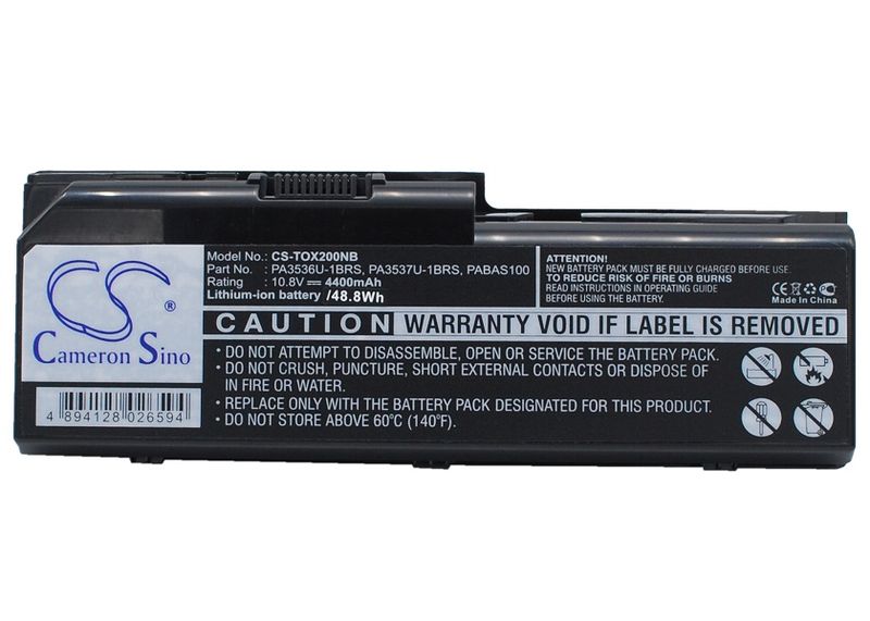 TOSHIBA Equium; Satellite replacement battery