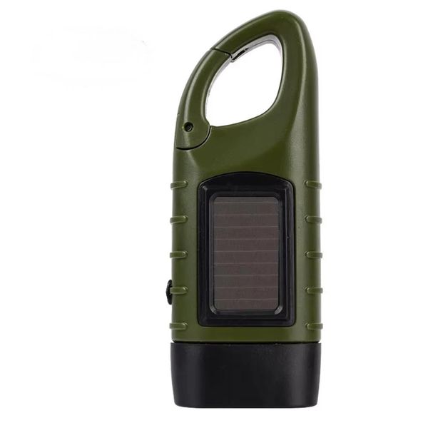 Solar Hand Crank LED Flashlight Emergency Outdoor Light Dynamo Torch