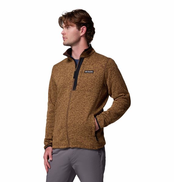 Columbia Men's Sweater Weather Full Zip Jacket Tobacco Heather