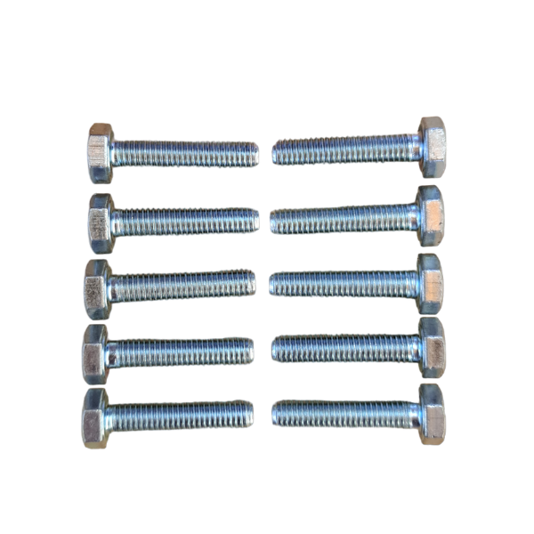 Zinc Plated Steel Hex Bolt, M8 x 35mm - Grade 8.8 (Pack of 10)