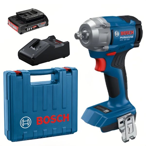 Bosch - Cordless Impact Wrench (GDS18V-350) with 2Ah Battery &amp; Fast Charger