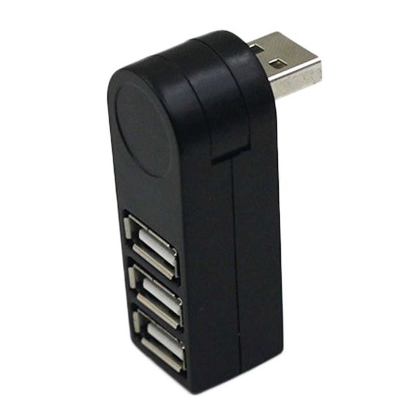 Portable 3-Port USB 2.0 Rotatable Hub