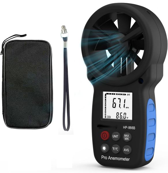 866B Digital Anemometer Handheld Wind Speed Meter for Measuring Wind Speed