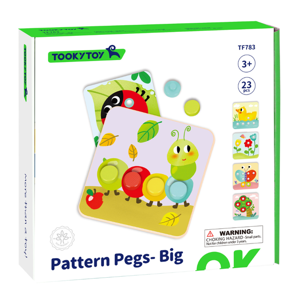 TookyToy - Fine Motor Pegs &amp; Pegboard Activity Set