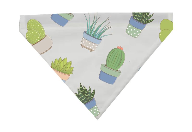 My Paws - Dog Bandana with Removeable Collar - Green Paws