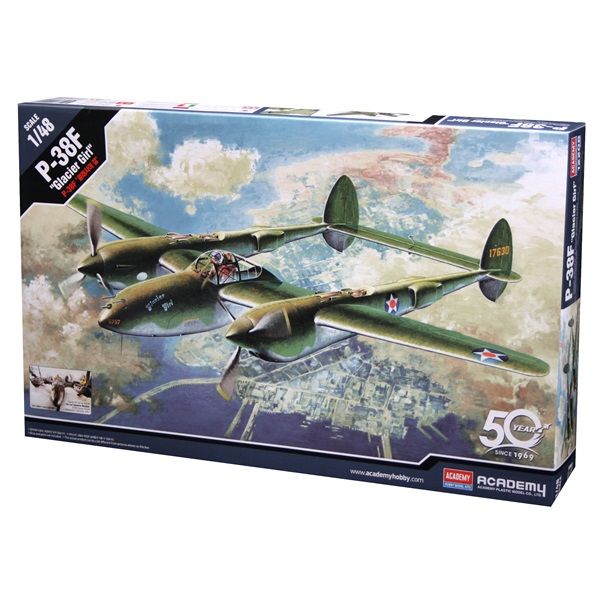 Academy 1/48 P-38F Glazier Girl Plastic Model Kit