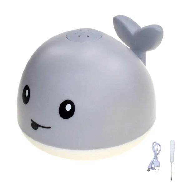 Bestby - Whale Baby Bath Toy Water Spray Fountain with Colorful Light