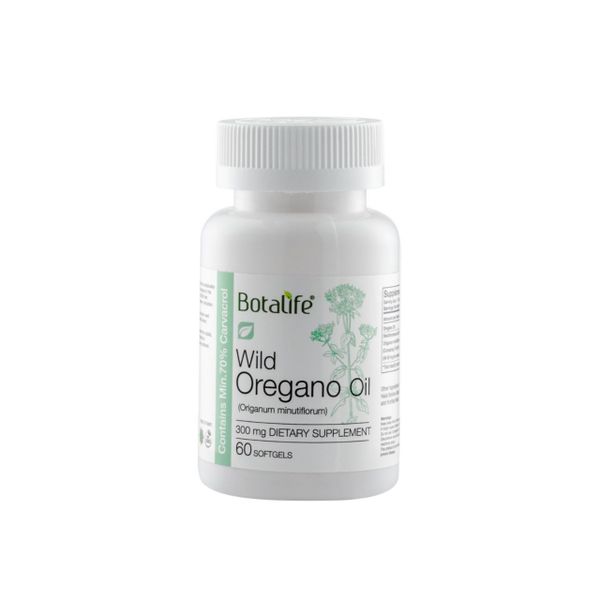 Botalife Wild Oregano Oil Capsules 70% Carvacrol -Throat,Immune,Digestion