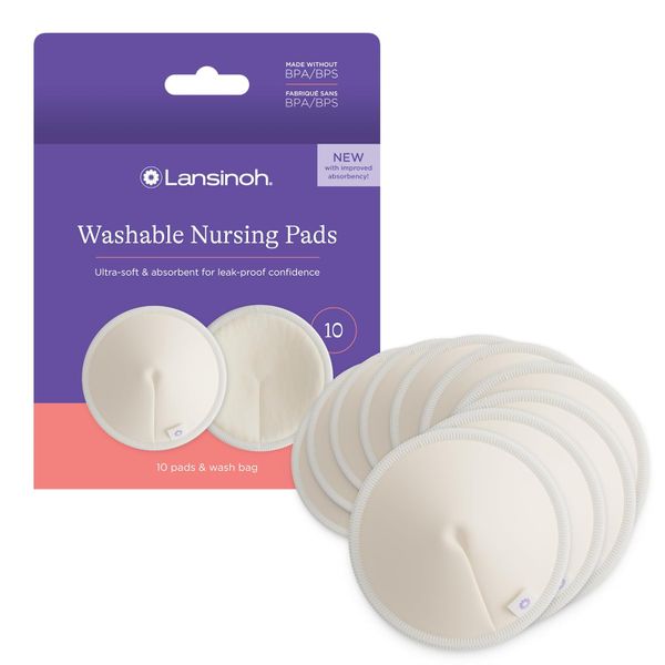 Lansinoh Washable Nursing Pads - 10 Count