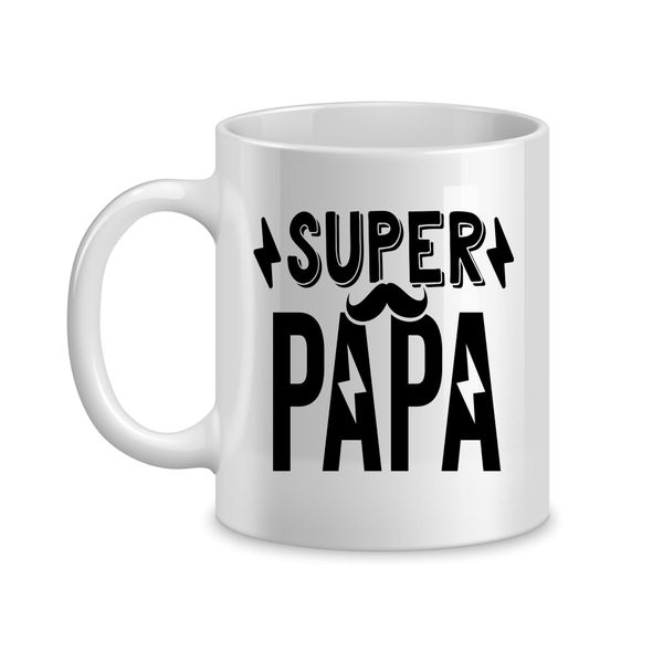 Super papa Coffee Mug for Him Father's Day Graphic Cups Men Present 051