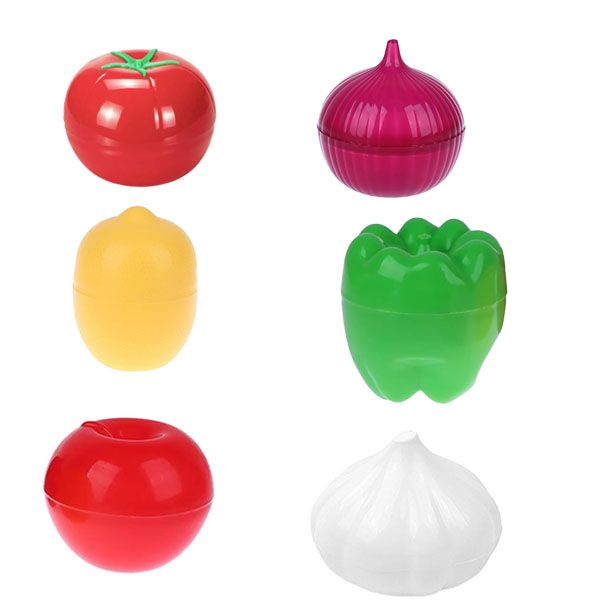 Apple, Onion, Lemon, Tomatoe, Garlic &amp; Green Pepper Storage Keeper Holder