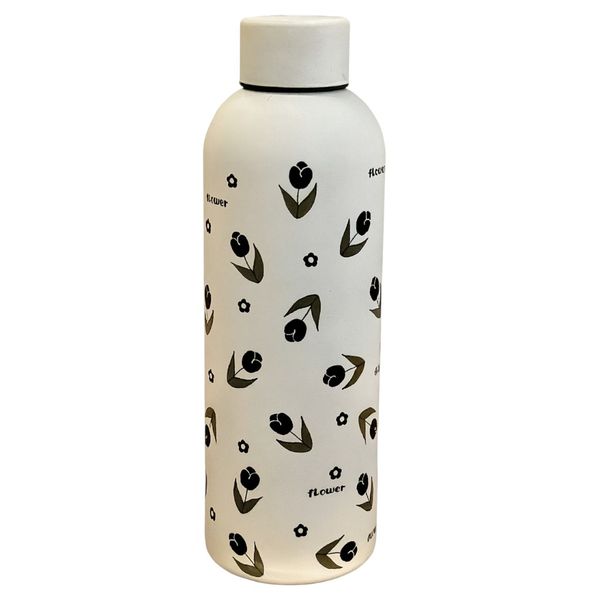 Leak-Proof Floral Matte Travel Drink Cup