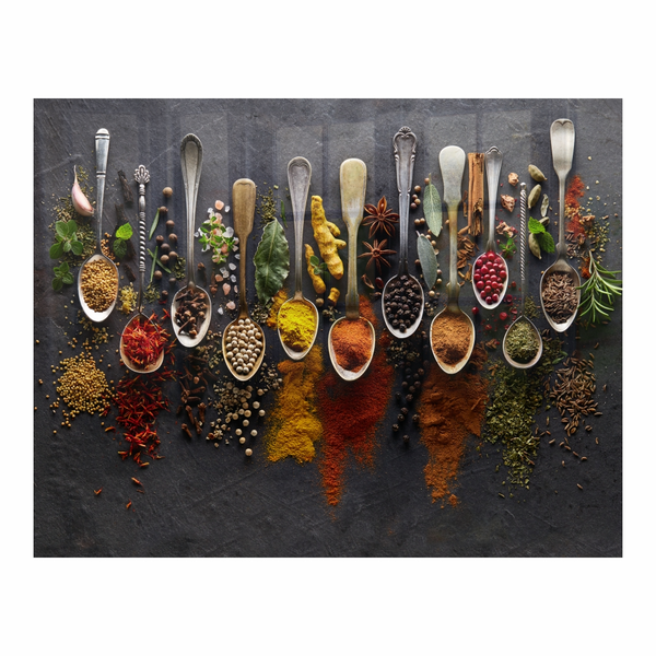 Decorative Glass Wall Tile (898 X 700 X 6mm) Spices