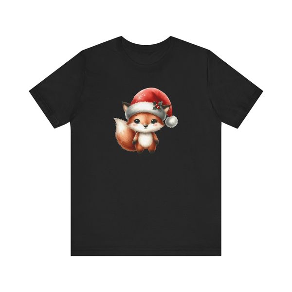 Festive Fox Kids T-shirt (Black)