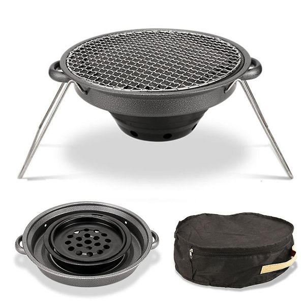 LMA 32cm Round Portable Charcoal Braai Stove &amp; Carry Bag FX-5318