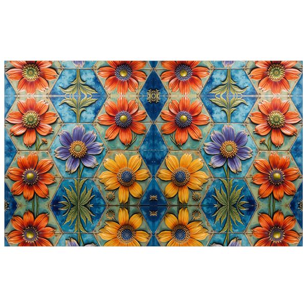 Wild Petal Pottery Rectangle Tablecloth