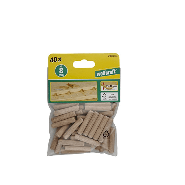 Wolfcraft Dowel Pins Beech 8x40mm