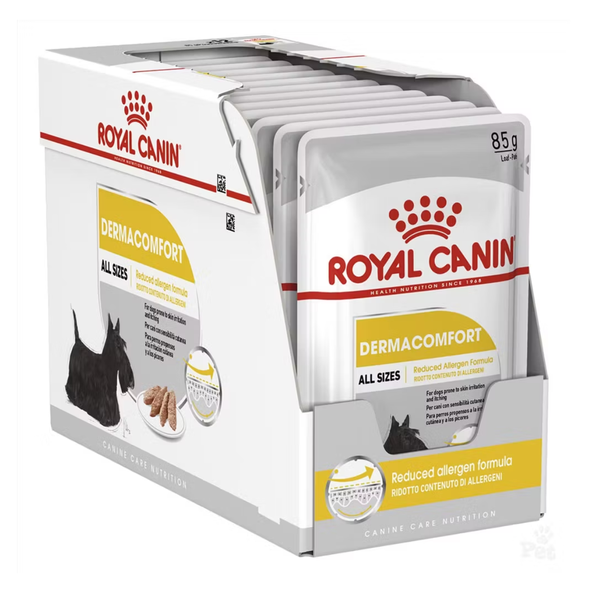 Royal Canin Mini Dermacomfort Wet Dog Food Pouches for Sensitive Skin
