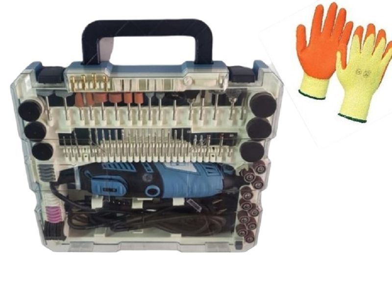 Multifunctional Electric Grinder Tool Kit With Safety Gloves