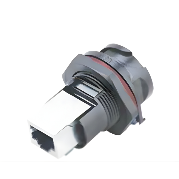 XY-RJ45F71 IP67 Shielded RJ45 Panel Jack Feed-Thru Bayonet Receptacle