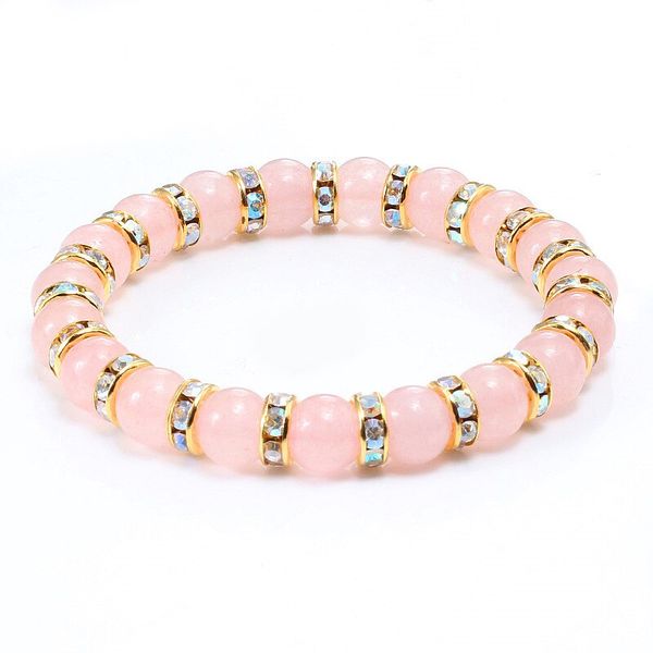 Pink Quartz Crystal Bracelet by J Factor