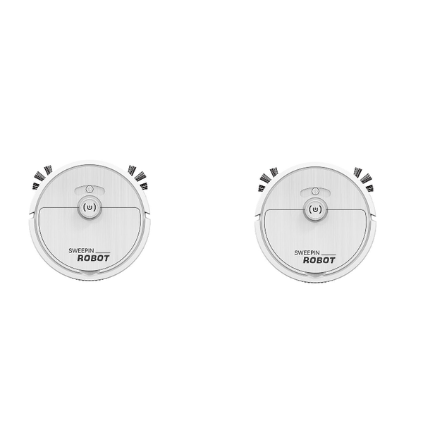 2 Pack-Household robotic vacuum cleaner, wireless rechargeable -1200pa
