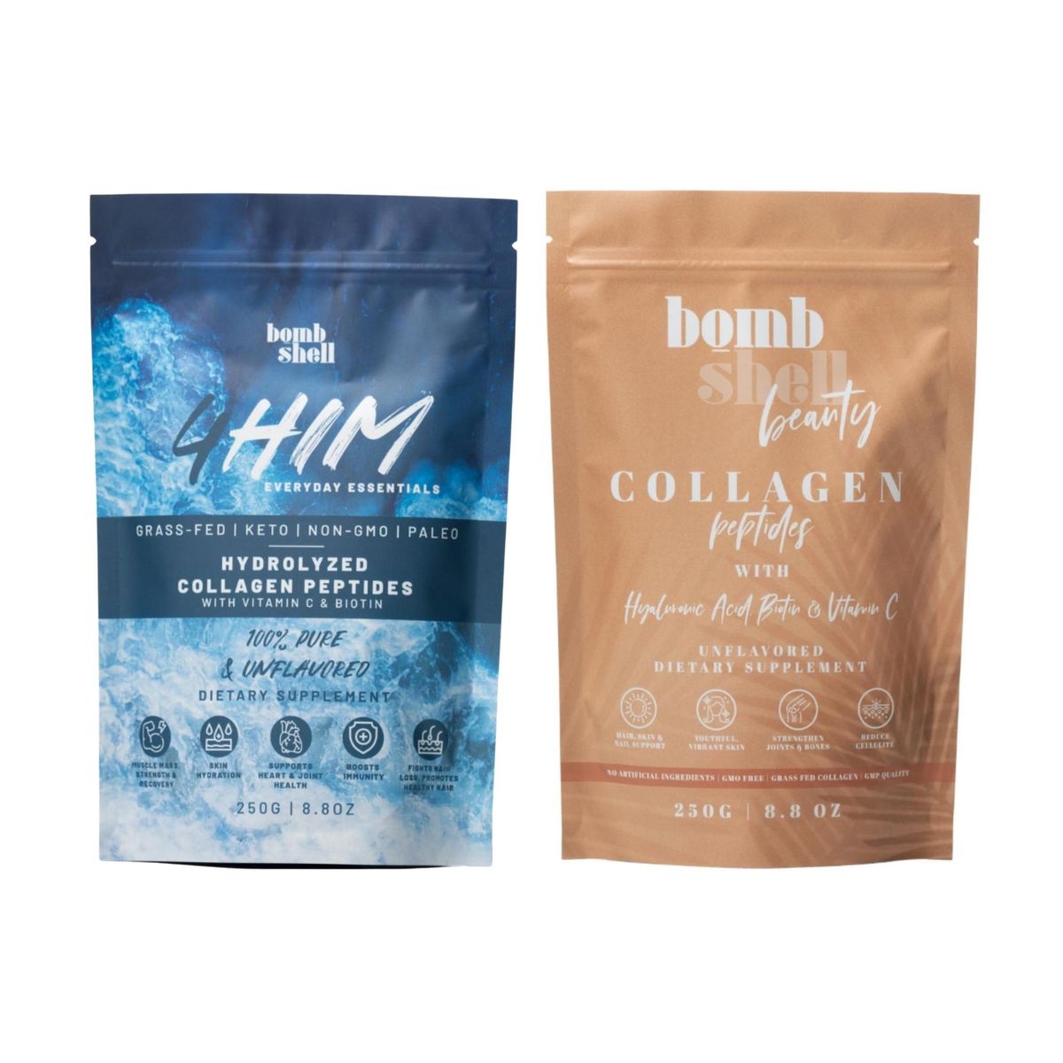 King & Queen Combo 250g Bombshell Beauty Collagen & 250g Bombshell