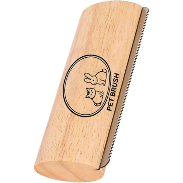 Cat Shedding Brush,Wooden Pet Grooming Brush for Medium Large Cats