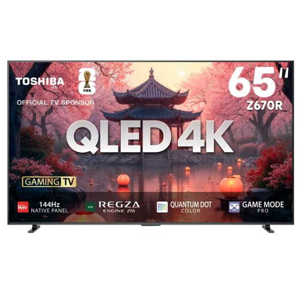 Toshiba 65" Z670RP 144Hz 4K QLED Smart TV with HDR &amp; Dolby Atmos