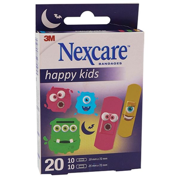 Nexcare - Happy Kids Plasters Monsters 20's x 2