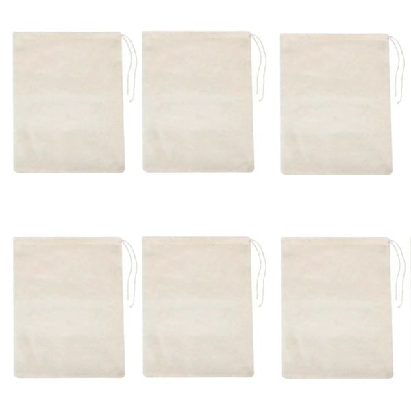 Reusable Drawstring Nut Milk/Cheesecloths Washable Strainer Bag Set of 6