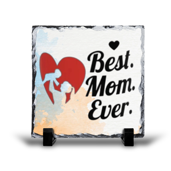 Best Mom Ever Gift Rock Slate