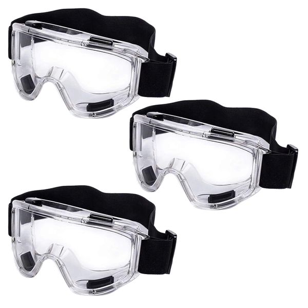 Tool Health Clear Safety Eye Protection Goggles Set 3pc (Universal)