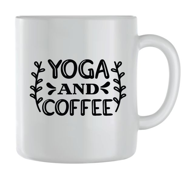 Yoga and drink Coffee Mugs for Men Women Graphic Sayings Cups Present 118