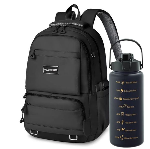 Fashionable Quality Durable Waterproof School Backpack And 2L Water Bottle