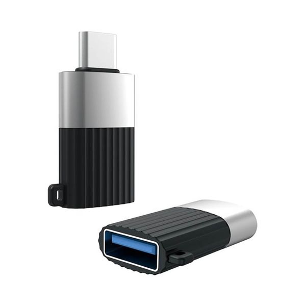 USB to USB-C Data Cable Socket Plug Charging Adapter Black