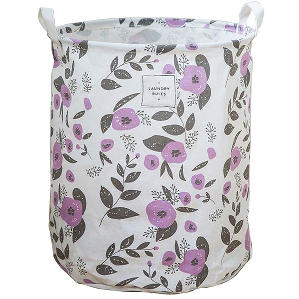 Laundry/Storage Bag - Beautiful Summer Purple Floral Detail