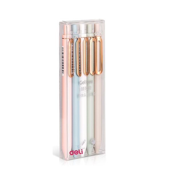 Deli Nusign Gel Pen Bullet Tip:0.5mm Black, box of 5