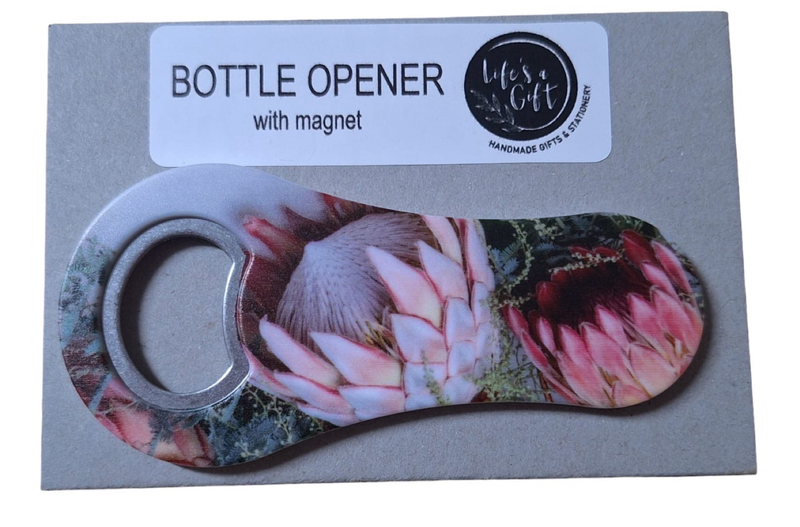Bottle Opener with Magnet - Assorted Shades of Pink Proteas