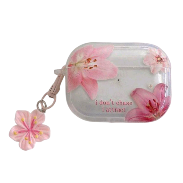 Clear Cherry Blossom Protective Case Cover Compatible with Apple Airpods 4