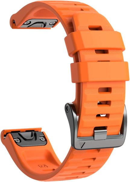 Silicone Band for Garmin Fenix 6 (22mm) -Orange