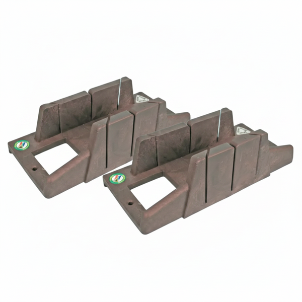 Plastic Mitre Box for Precise 300mm Angled Wood Cuts - 2 Pack