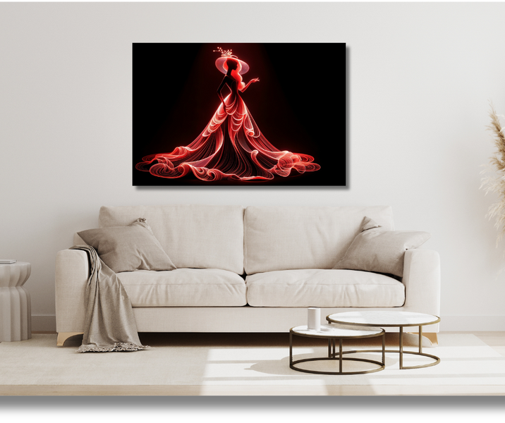 Canvas Wall Art Home Decor- Lady In Red