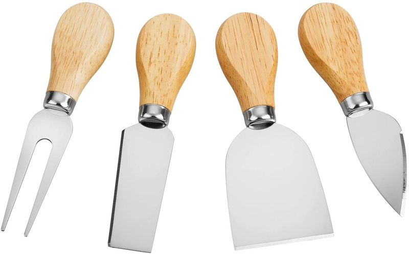 Hangle4 Piece Cheese Knife Set With Wooden