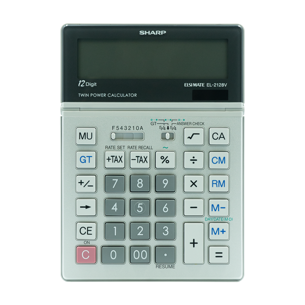 Sharp El2128V Semi-Desk Calculator