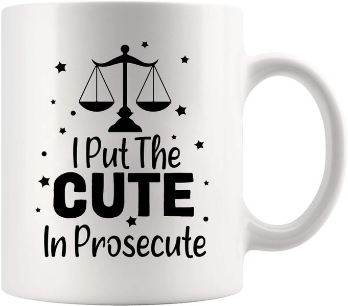Cute in prosecute-Father's day-Mother's day-Valentines-Christmas Mug