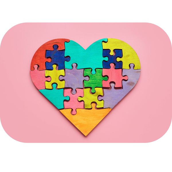 Puzzle Heart Printed Mouse Pad