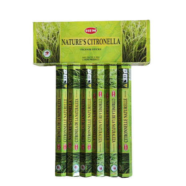 Hem Nature's Citronella Incense Sticks (6 Packs of 20 Sticks Each)