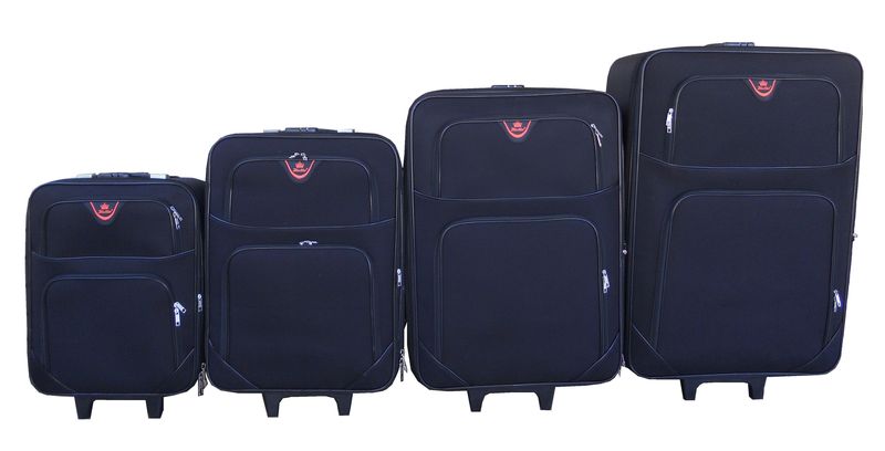 Trolley 4 Piece Travel Luggage Spinner - Fabric